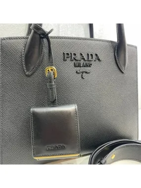 1BA155 Saffiano Monochrome Shoulder Bag