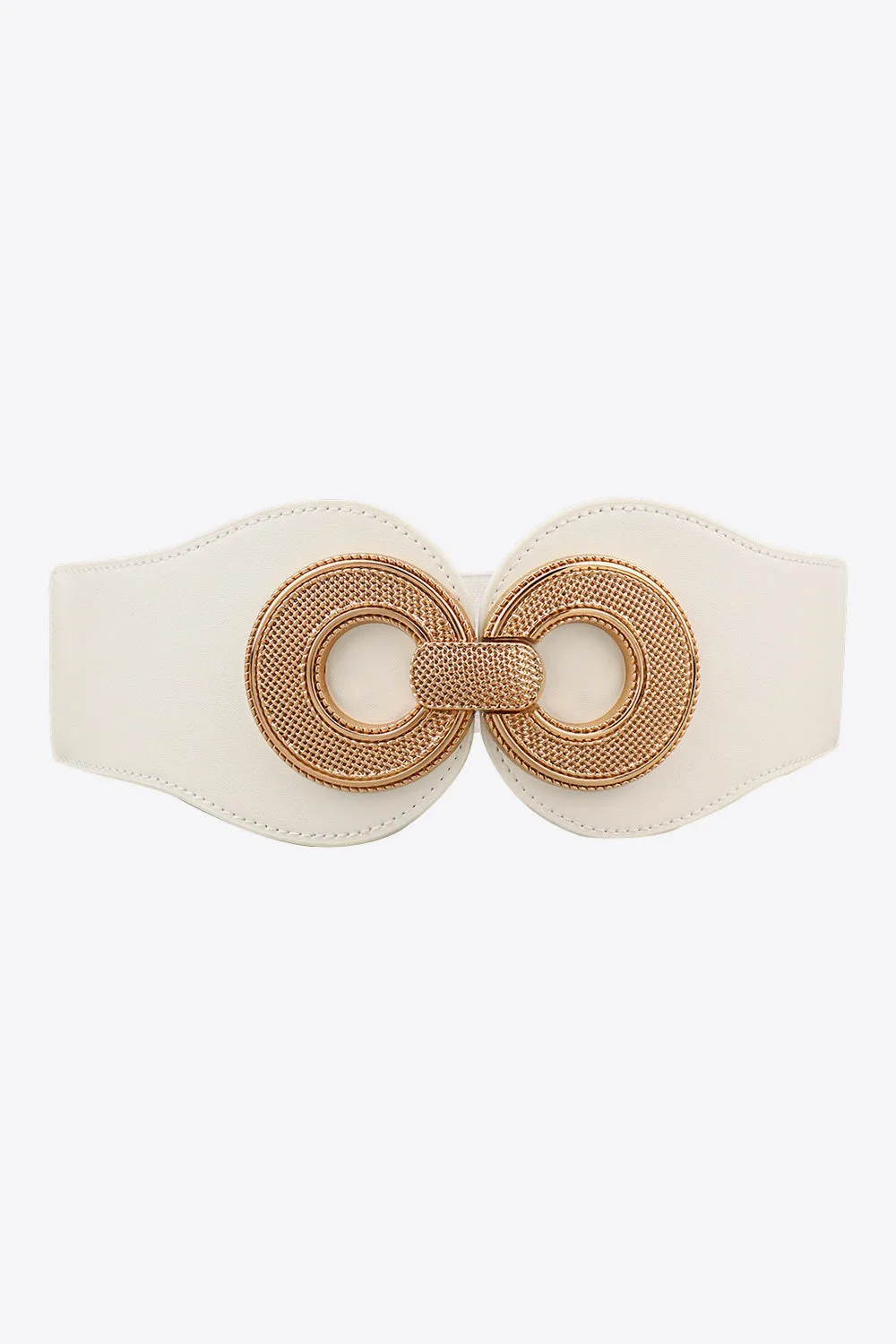 Alloy Buckle Elastic PU Belt