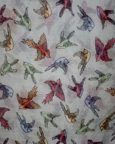 Assorted Multi-Bird Scarves