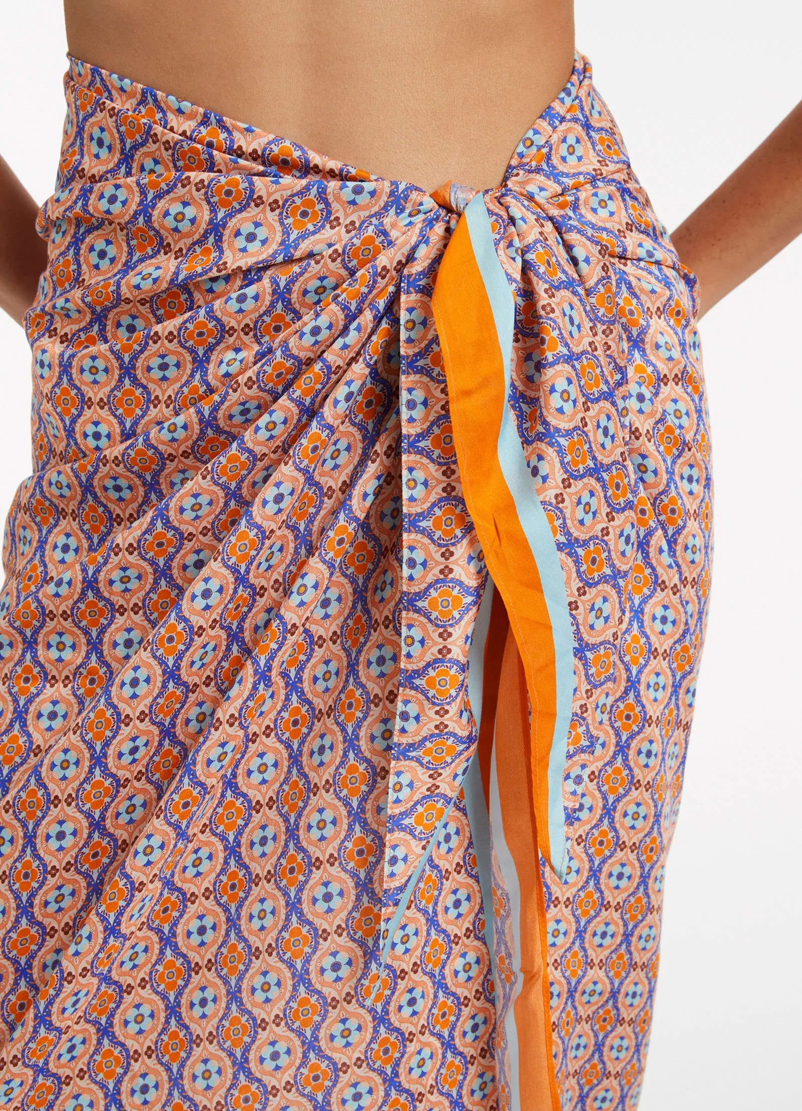 Azura Geo Sarong - Retro Orange