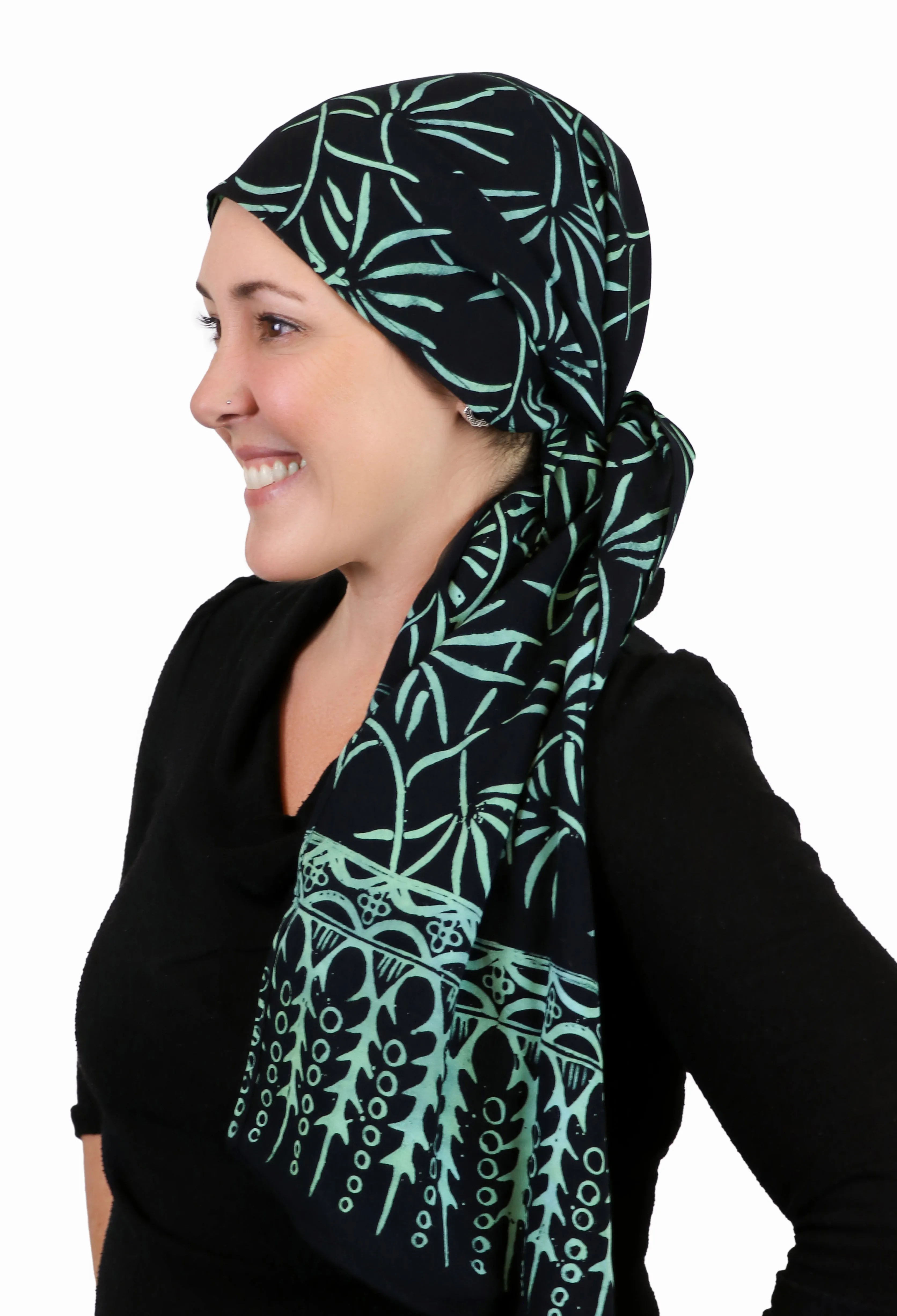 Bali Batik Head Wrap For Women Chemo Scarf Rayon 15" X  60" ALL COLORS