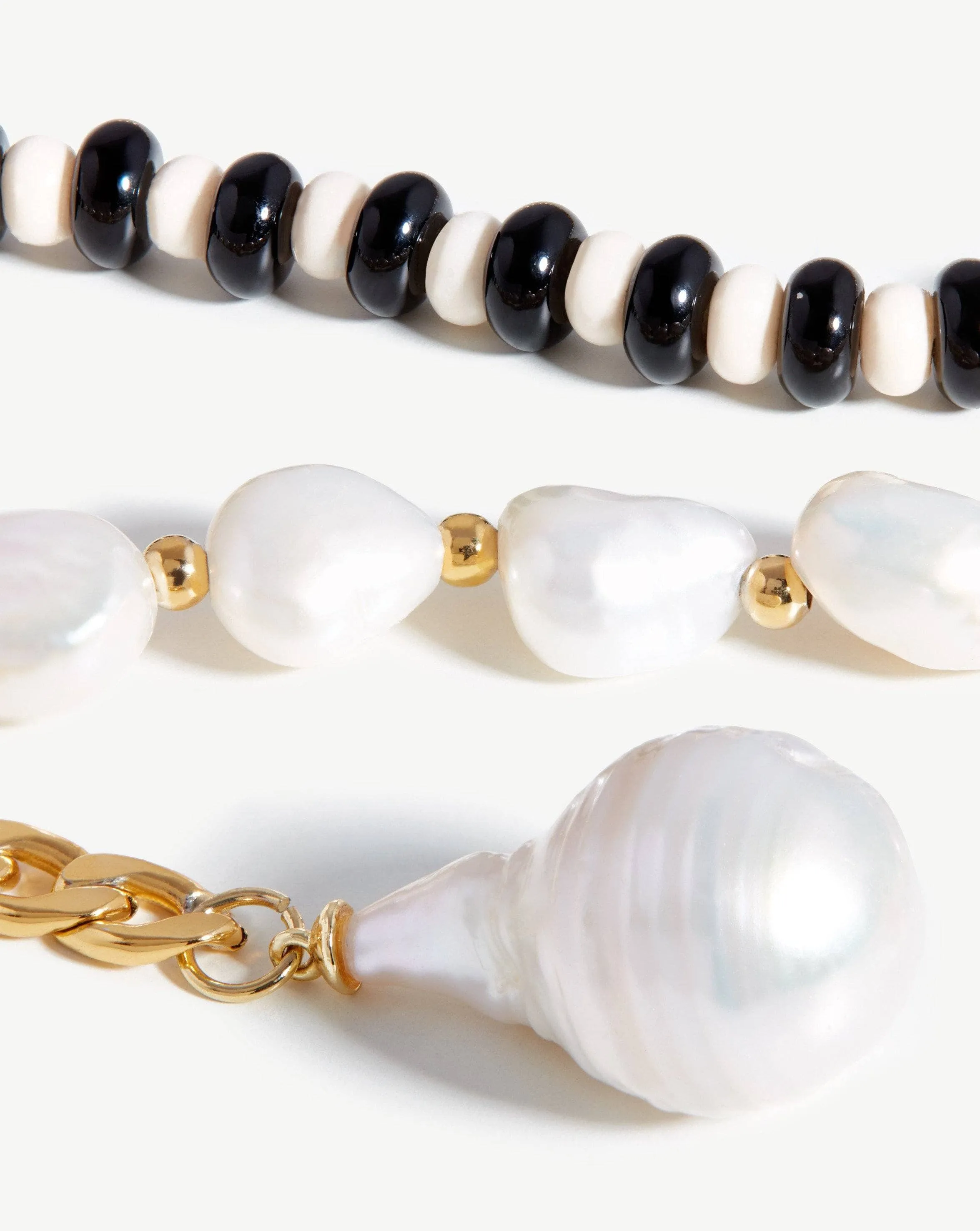 Baroque Pearl & Beaded Figaro Chain Belt