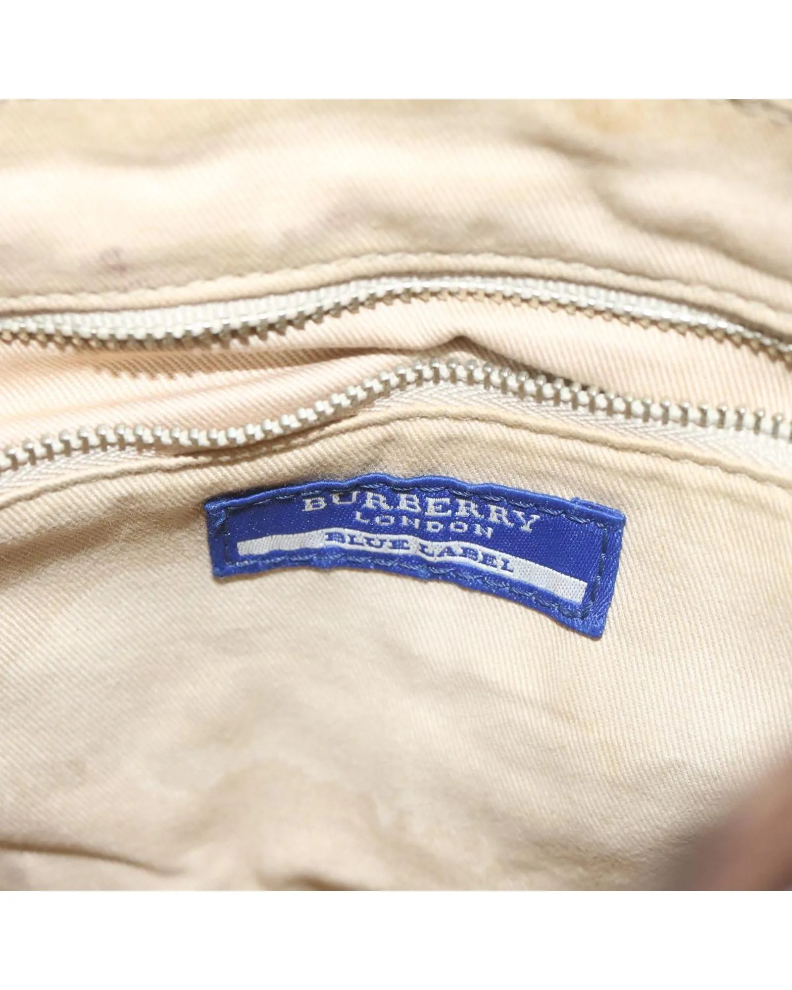 BURBERRY Brown Canvas and Leather Shoulder Bag