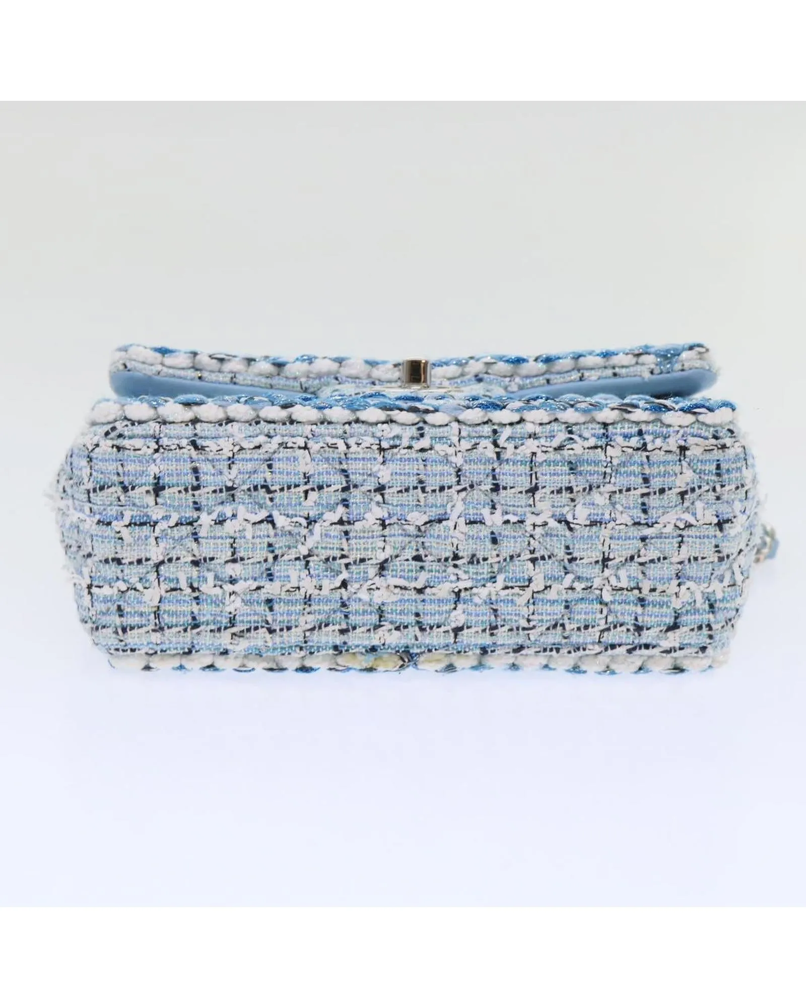 CHANEL Mini Flap Bag Blue Tweed