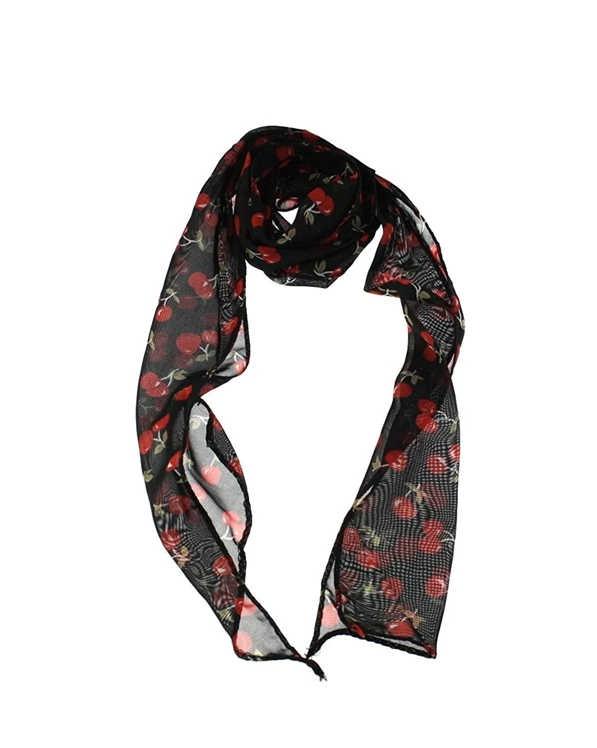 Cherry Print on Black Sash (3 in 1)