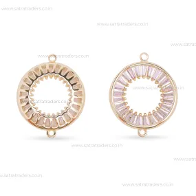 Circle Charm Diamond Anti-Tarnish | Size: 15mm | 1PC