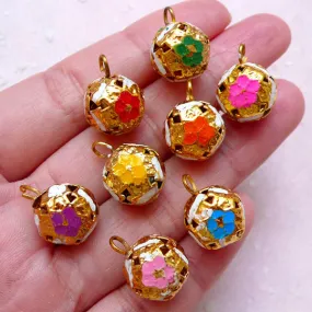 CLEARANCE Bell Enamel Charms (8pcs / 3D / 12mm x 16mm / Colorful Mix) Bracelet Keychain Key Ring Zipper Pulls Bookmark Wine Glass Charm DIY CHM1525