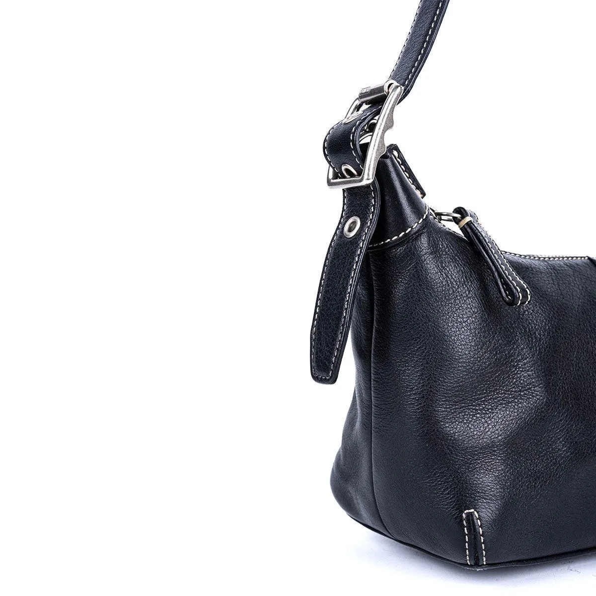 Coach Side Buckle Hobo Bags Leather Black Colour For Women