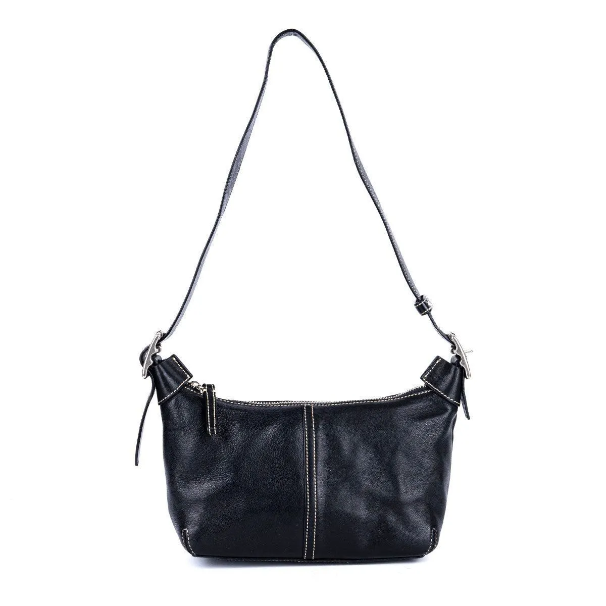 Coach Side Buckle Hobo Bags Leather Black Colour For Women