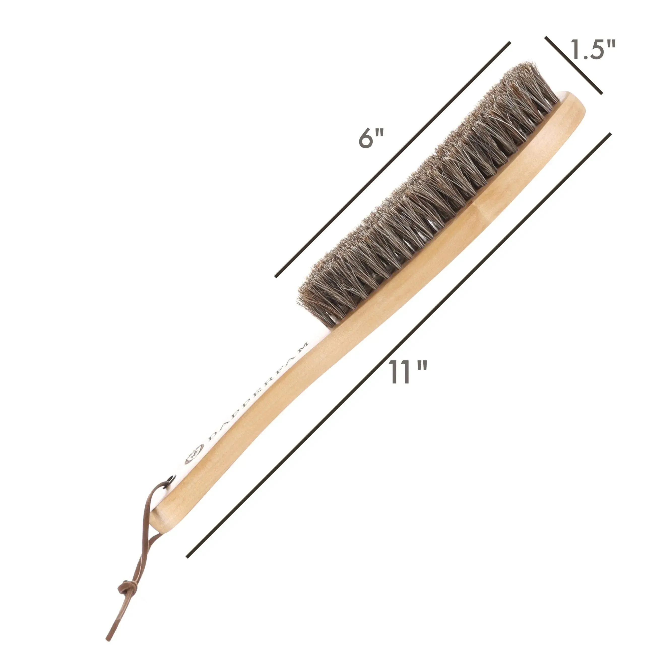 DapperFam Hat Brush Genuine Horsehair