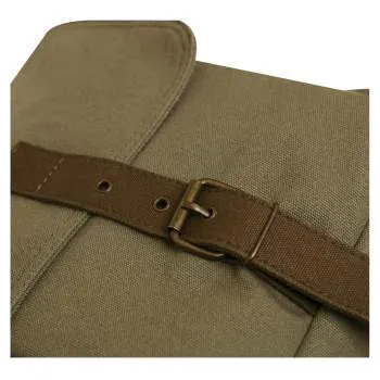 Deluxe Vintage Style Canvas Messenger Bag - Olive Drab