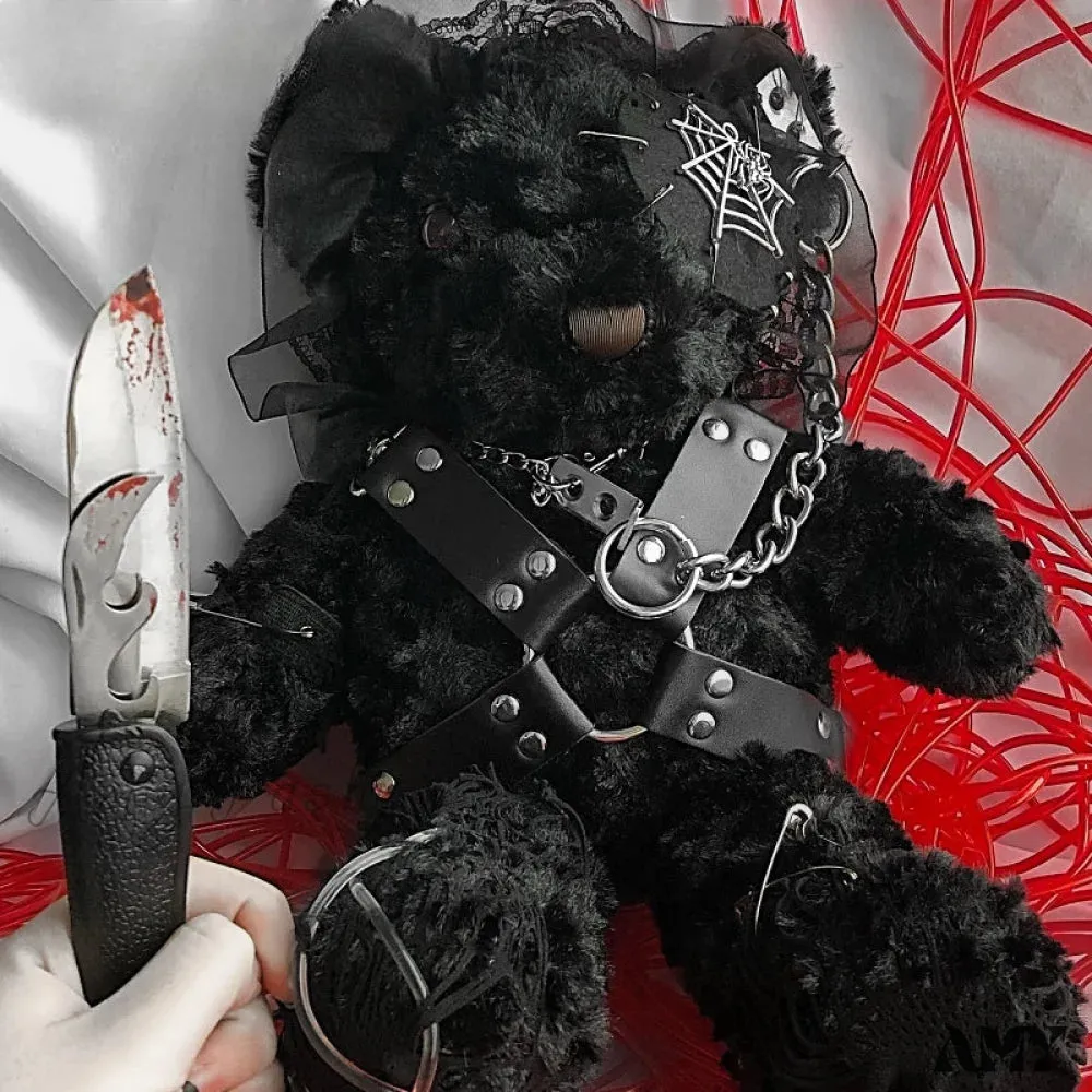 Diablo Design Halloween Lolita Gothic Bear Harajuku Hell Bag Blood