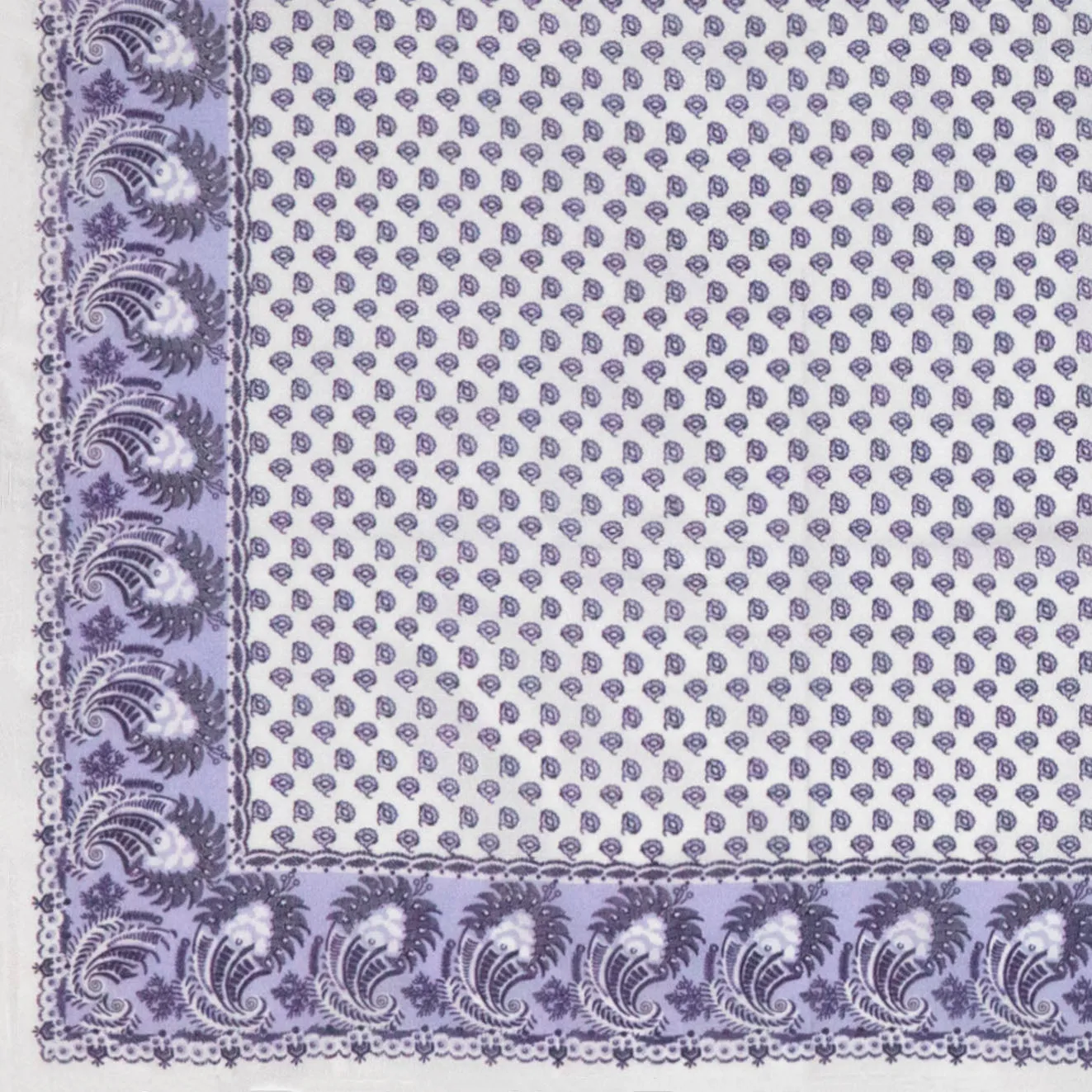 Double Purple Paisley Handkerchief