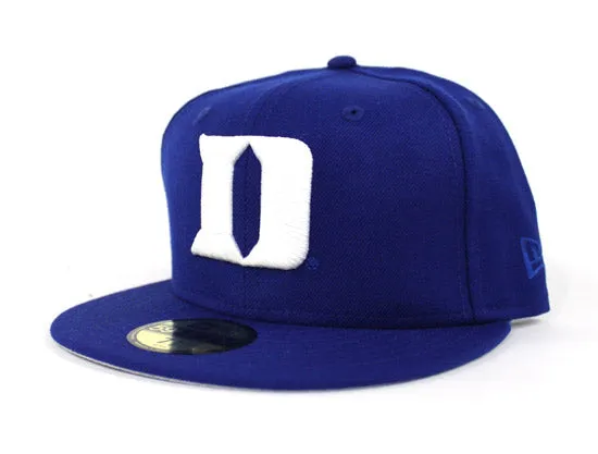 Duke Blue Devils New Era 59Fifty Fitted Hats (NCAA Blue Gray Under Brim)