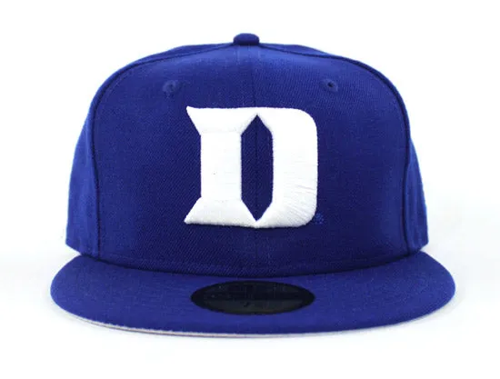 Duke Blue Devils New Era 59Fifty Fitted Hats (NCAA Blue Gray Under Brim)