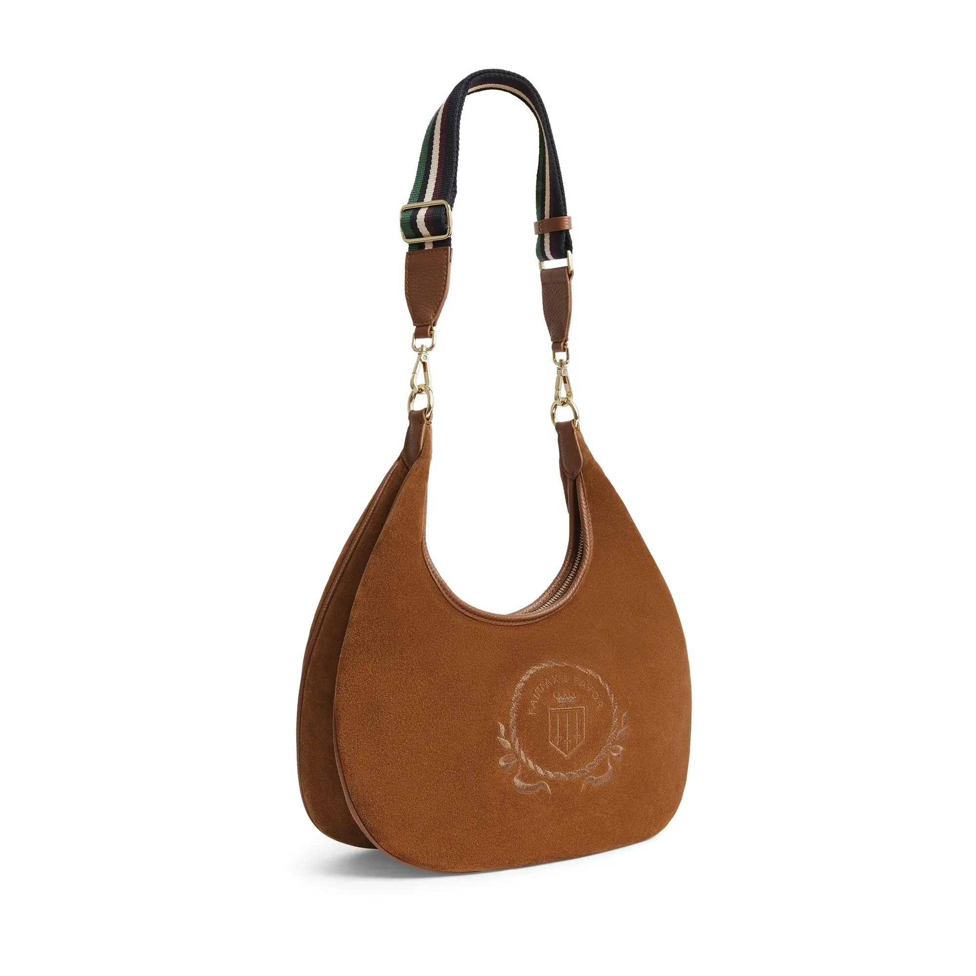 Fairfax & Favor Richmond Hobo Handbag - Tan Suede