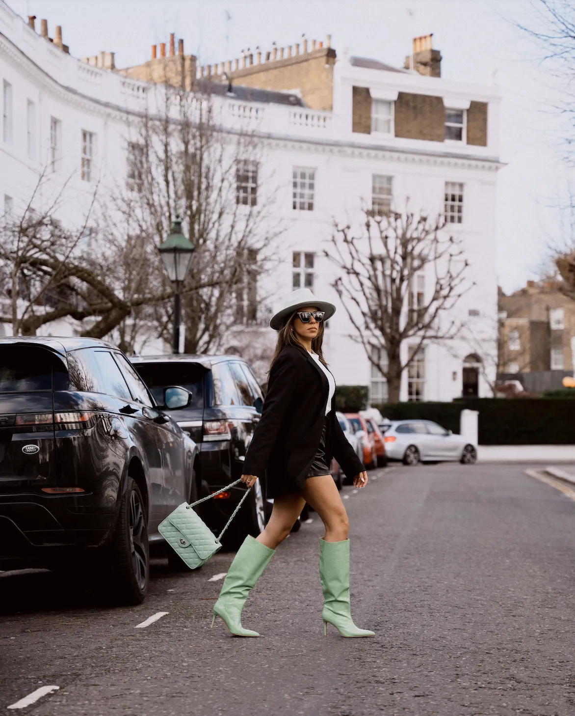 Fedora with Bow Trim in Green