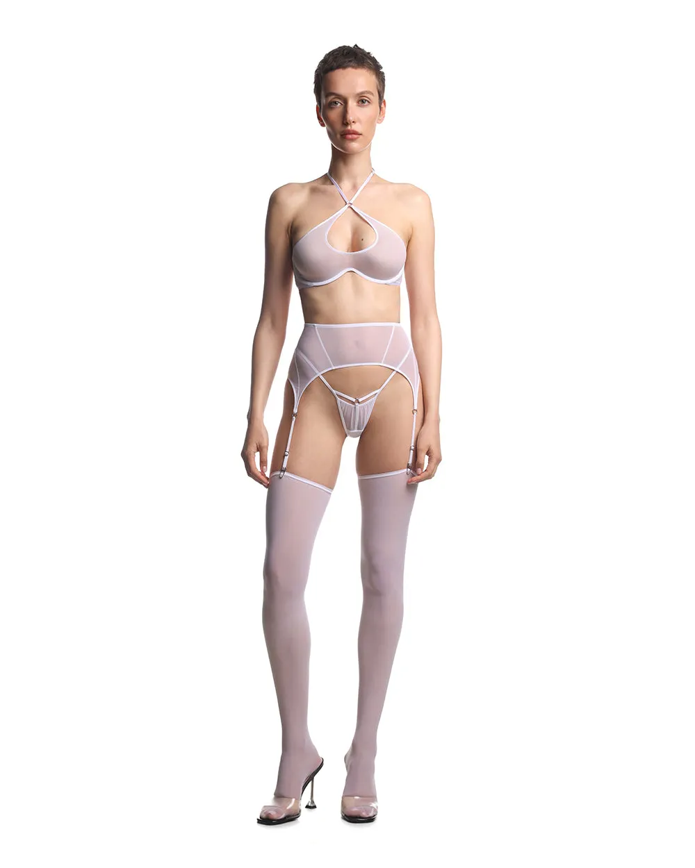 Garter Belt "Bianca" White