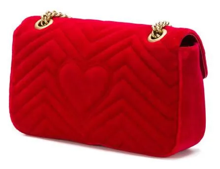 GG Marmont Mini Quilted-Velvet Cross-Body Bag - Red, Pink, Royal Blue