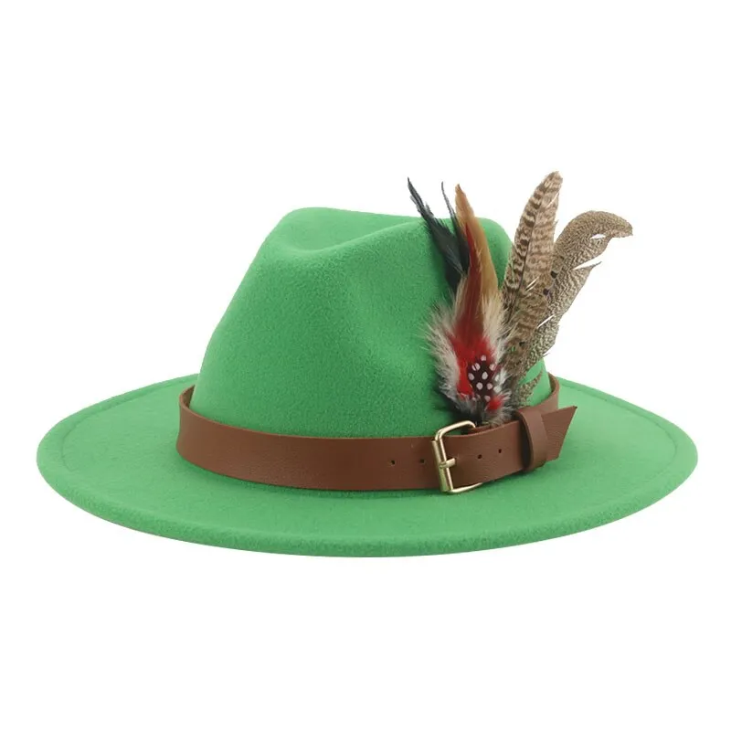 Hat Fedoras Winter Women Hats Men Felt Hat Feather Luxury Fashion hat Popular