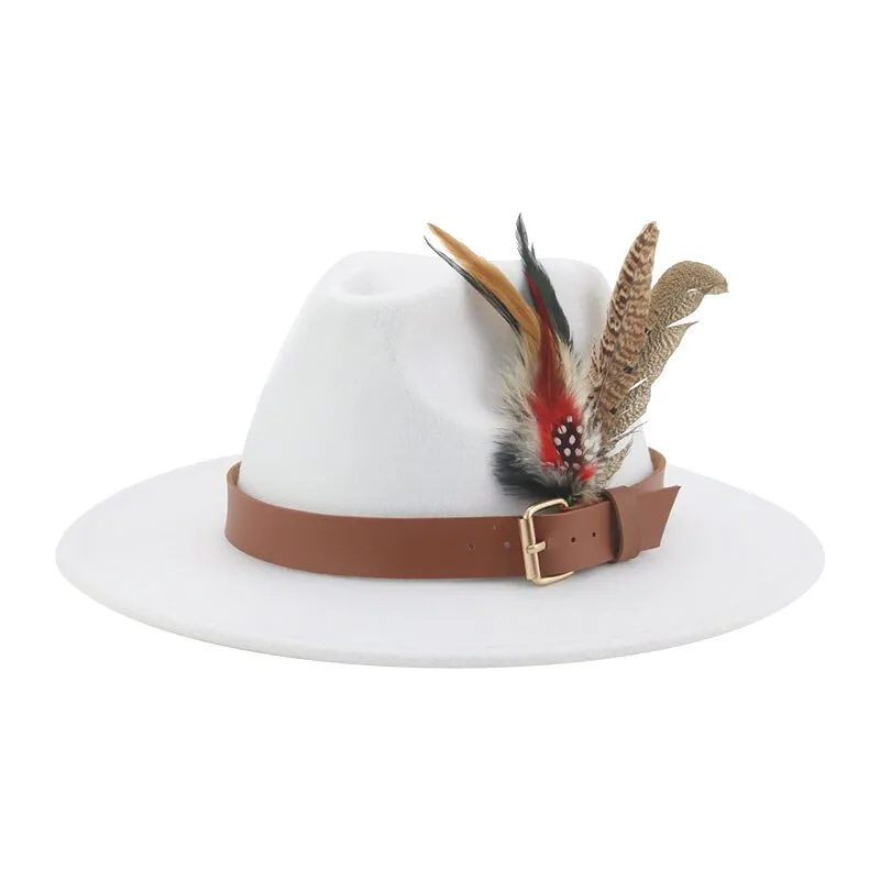 Hat Fedoras Winter Women Hats Men Felt Hat Feather Luxury Fashion hat Popular