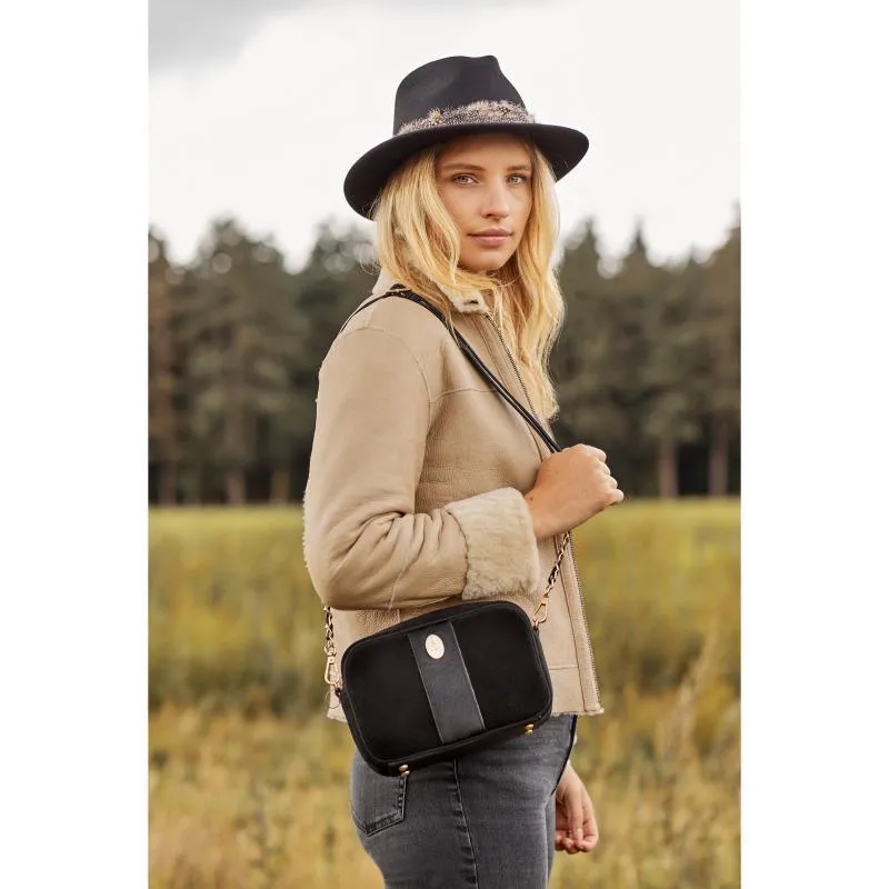 Hicks & Brown Melton Cross-Body Bag - Black