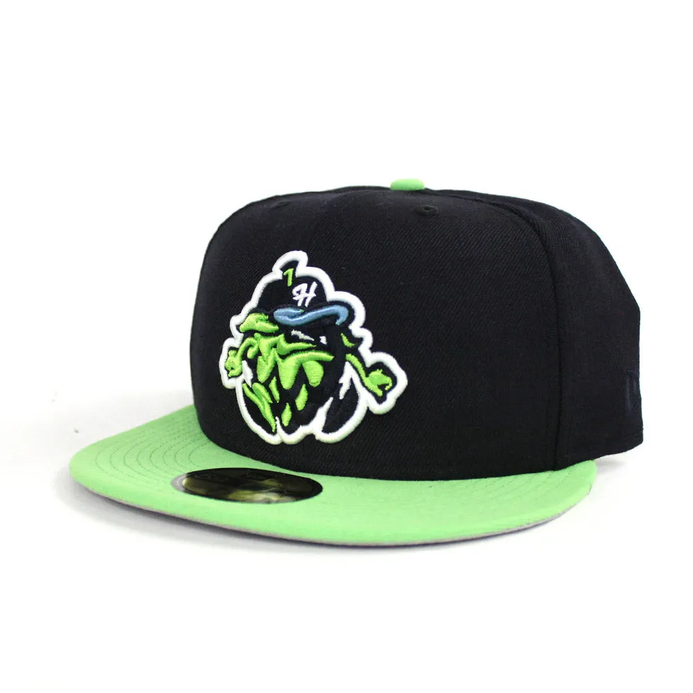 Hillsboro Hops New Era 59Fifty Fitted Hat (Navy Lime Gray Under Brim)