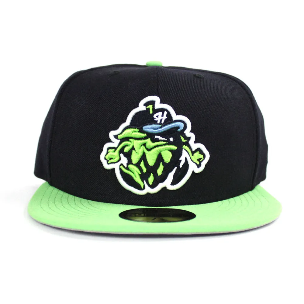 Hillsboro Hops New Era 59Fifty Fitted Hat (Navy Lime Gray Under Brim)