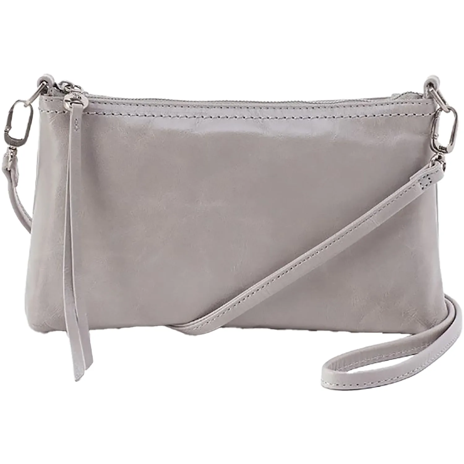 Hobo Darcy Light Grey Polished Leather