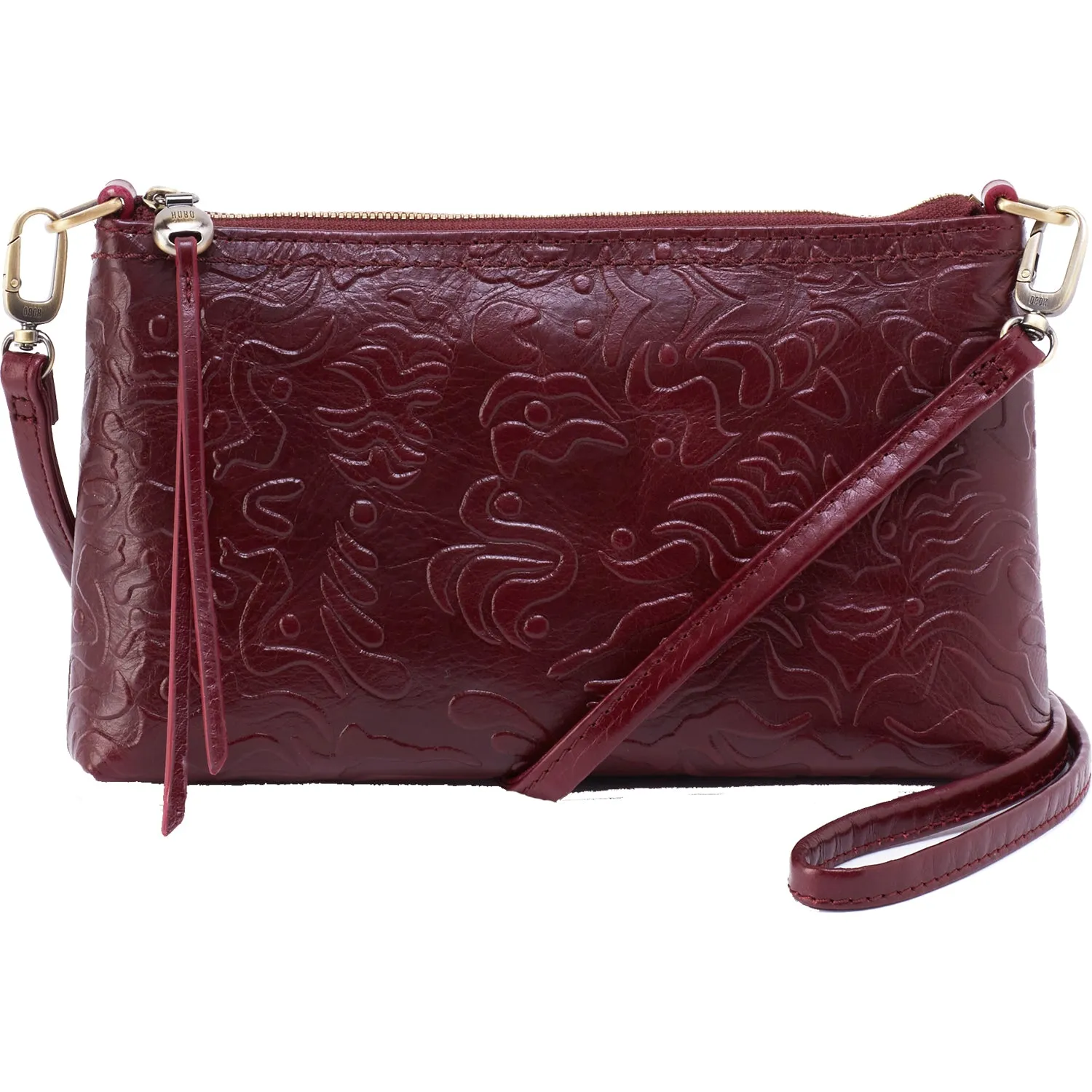 Hobo Darcy Merlot Vintage Pattern Leather