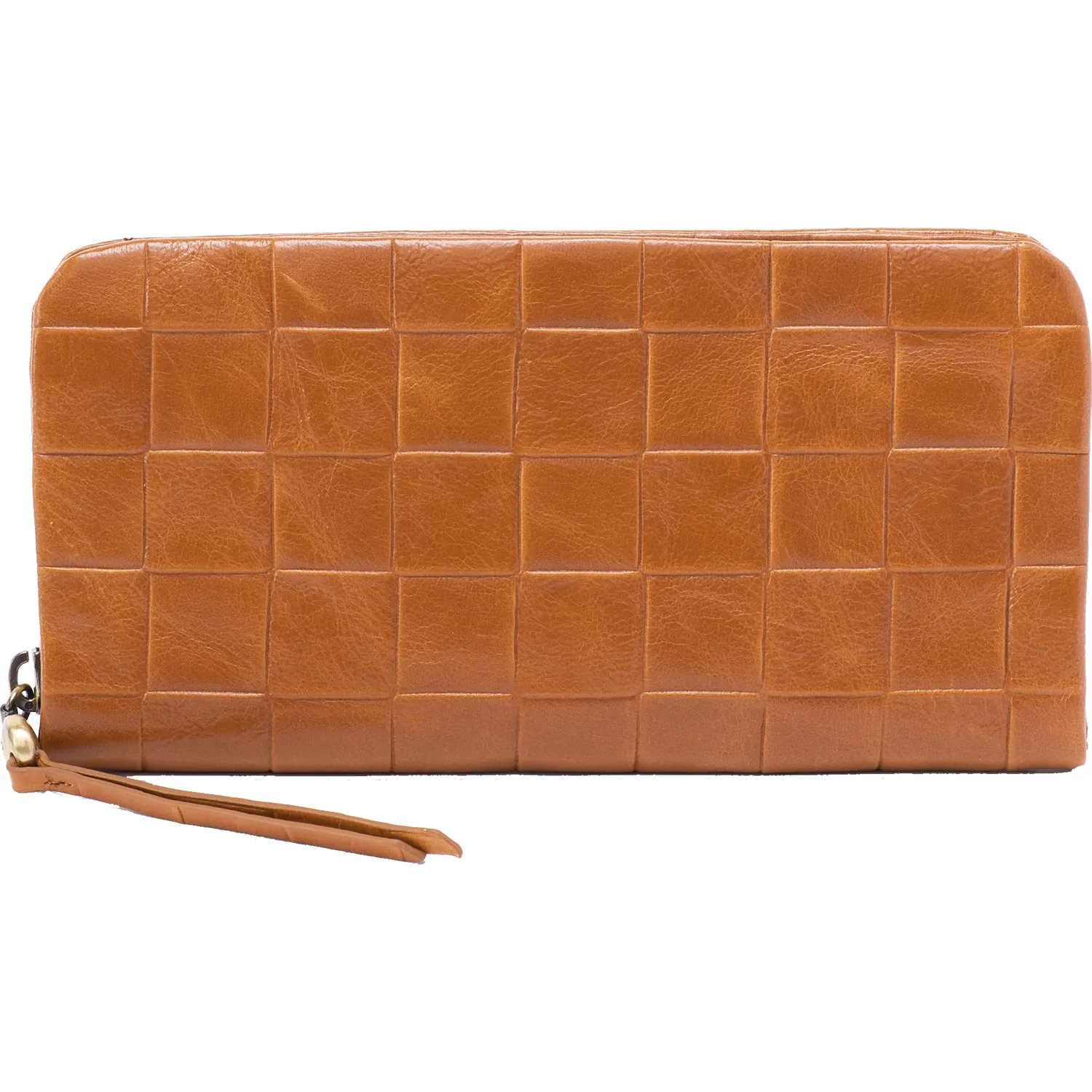 Hobo Eliza Continental Wallet Truffle Vintage Weave Leather