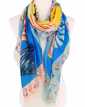 JC021128 Colorful Seashells Scarf/Shawl