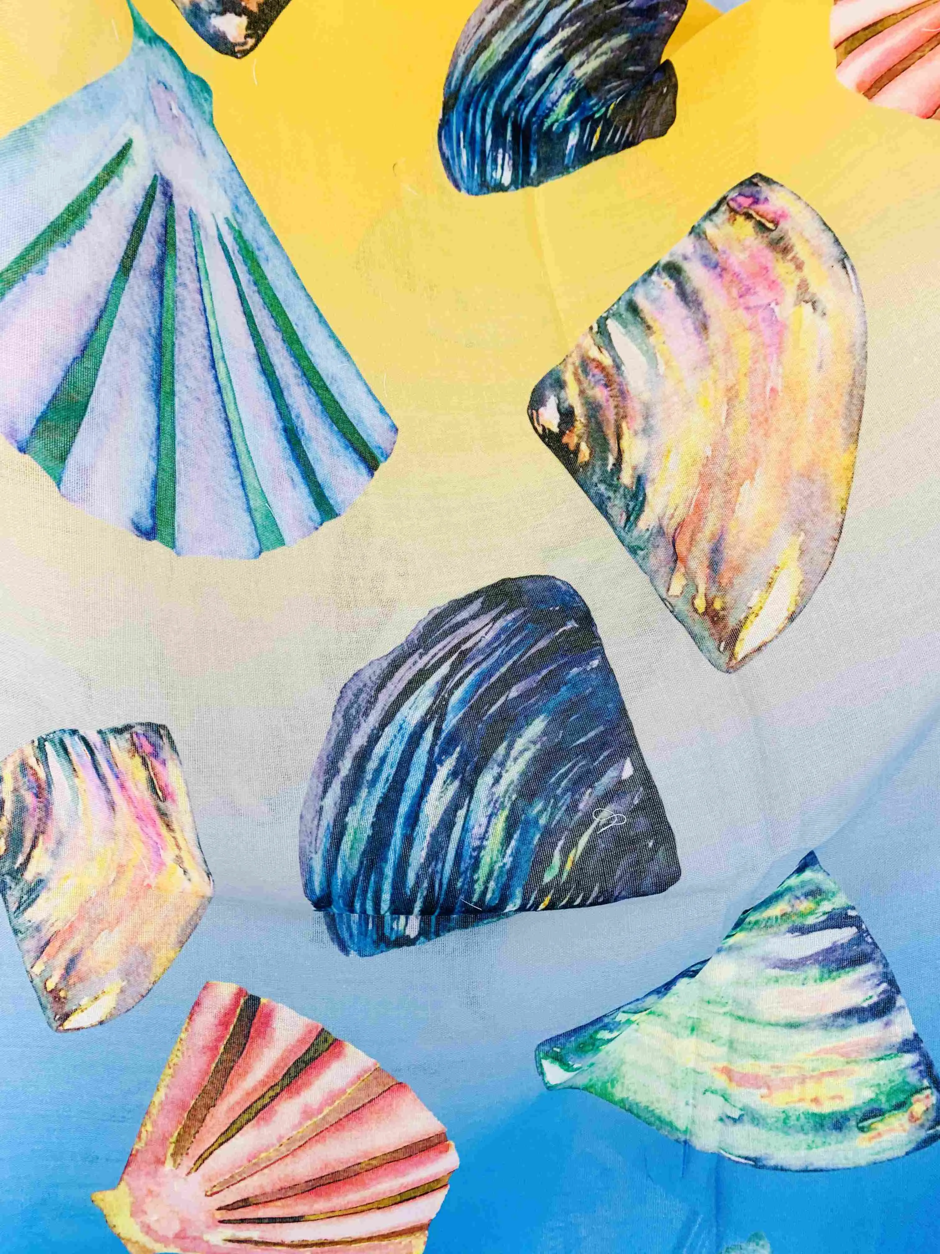 JC021128 Colorful Seashells Scarf/Shawl