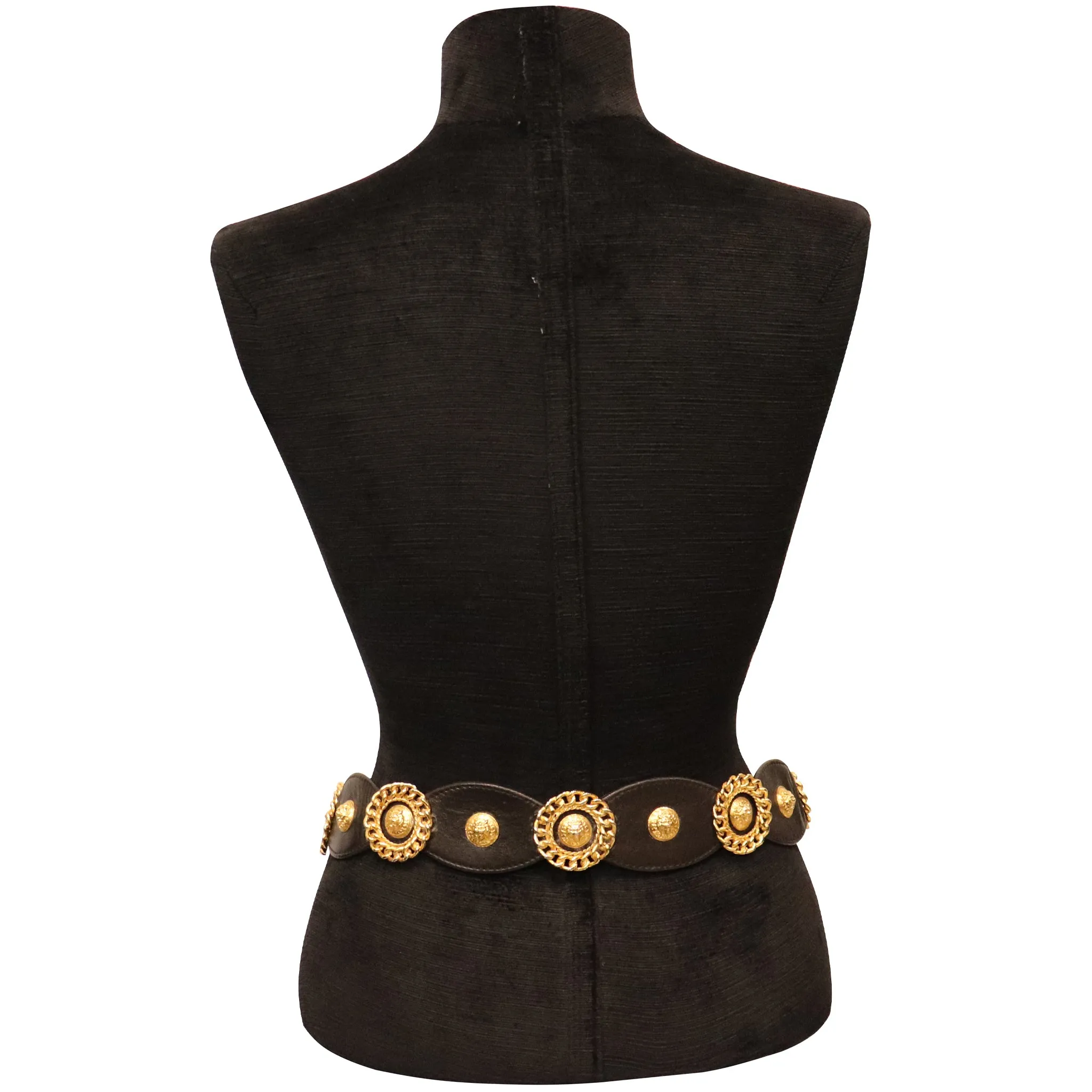 Jean L'Insolite Black Leather W/ Gold Accents Belt