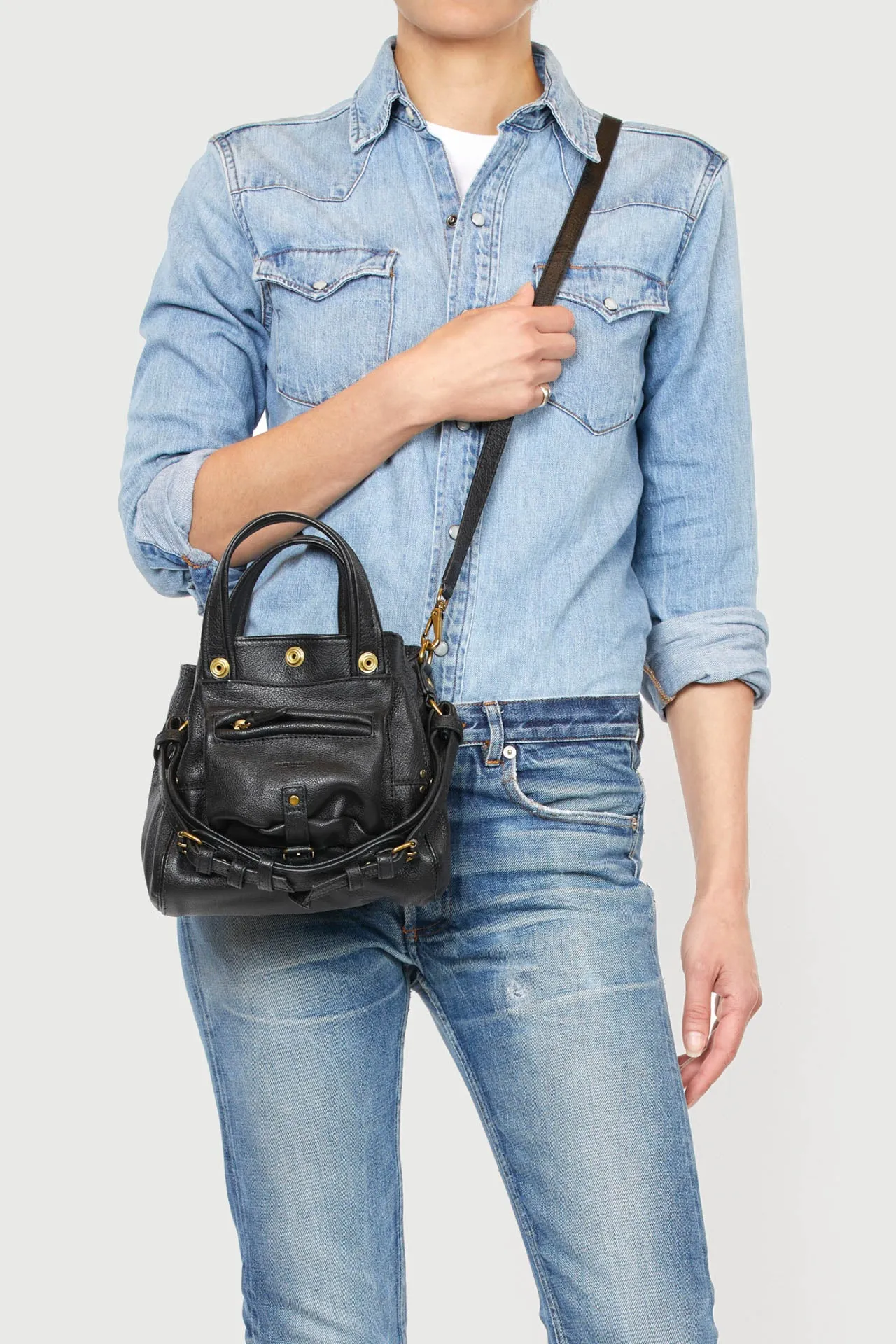 JEROME DREYFUSS SHOULDER BAG BILLY NANO BU BLACK