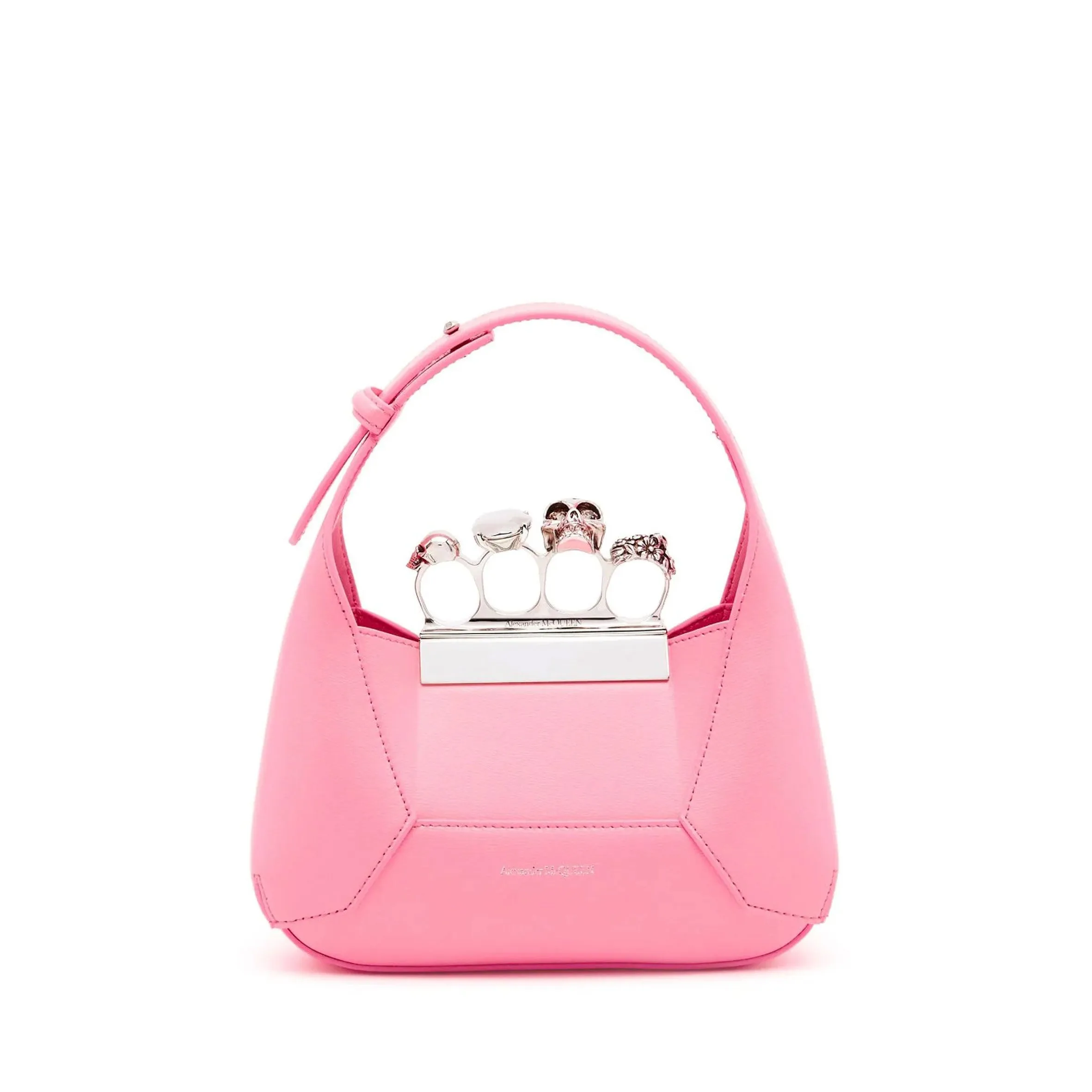 Jewelled Hobo Mini Bag, Fluro Pink