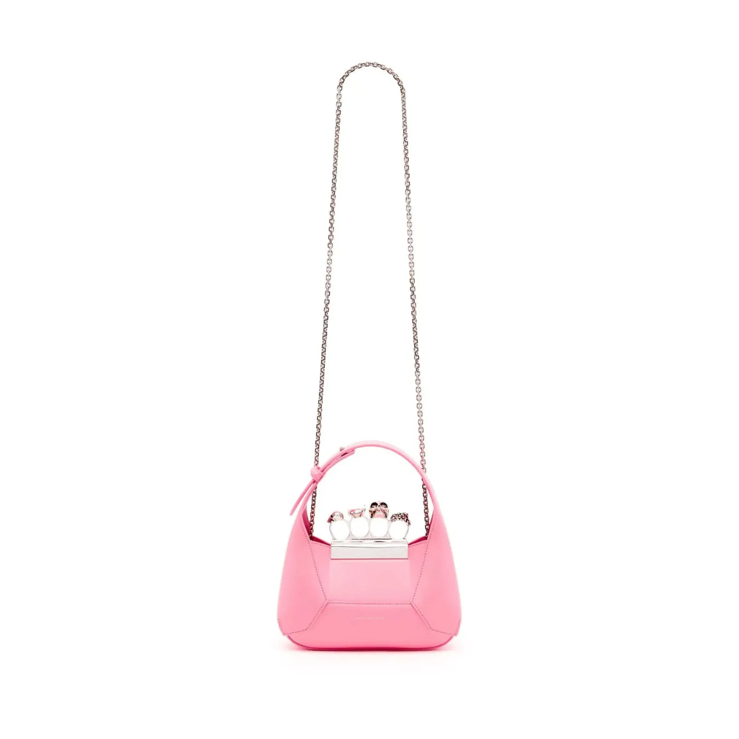 Jewelled Hobo Mini Bag, Fluro Pink