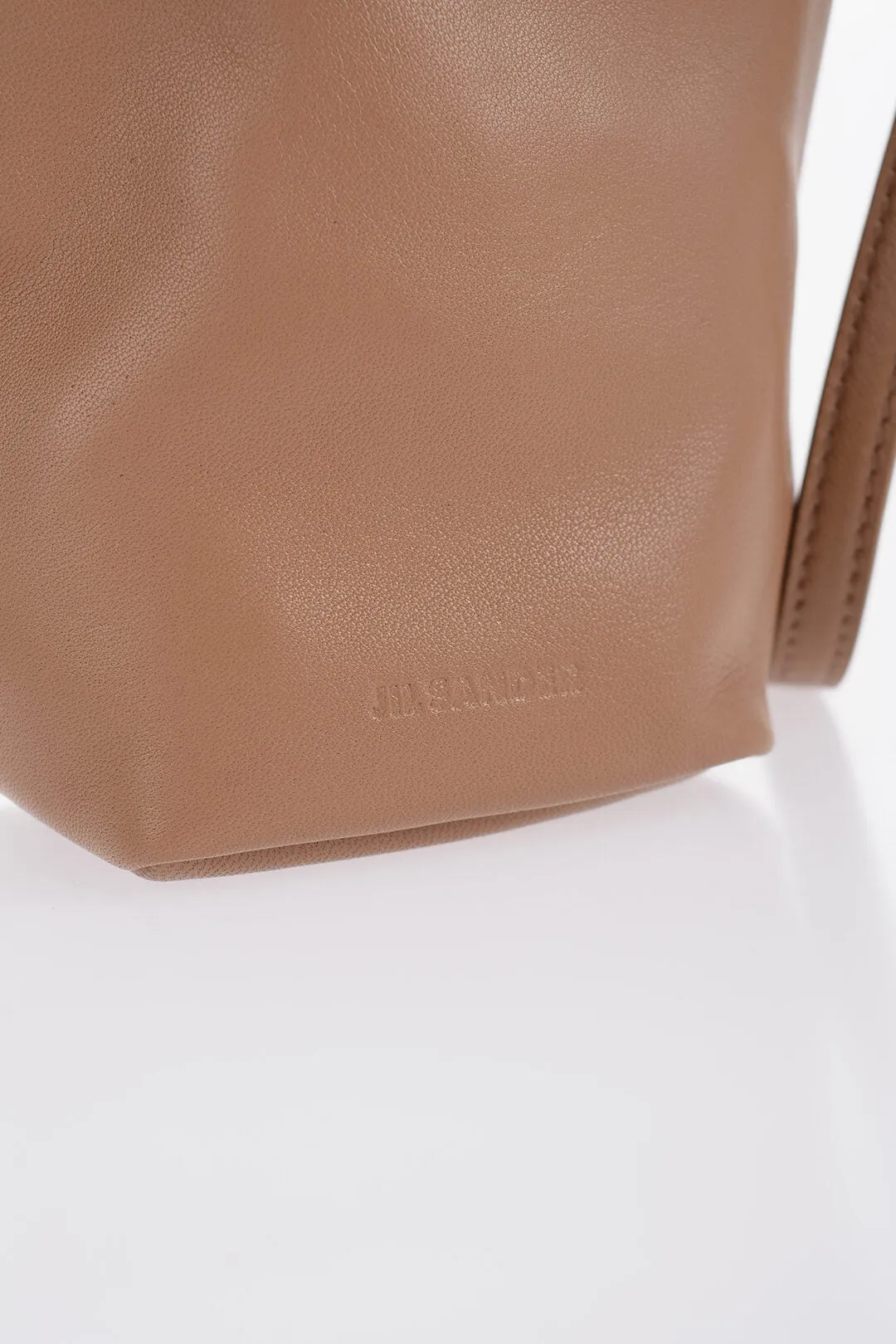 Jil Sander Leather TAKE AWAY Mini Crossbody Bag with Zipped Closure