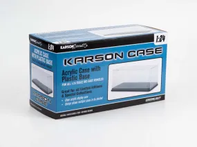 Karson Diecast (12 Pack) 1:24 Scale Model Stackable Acrylic Display Cases w/ Plastic Base - KDC20001-12PK