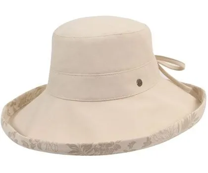 Kooringal Cotton Wide Brim Noosa - Latte Print