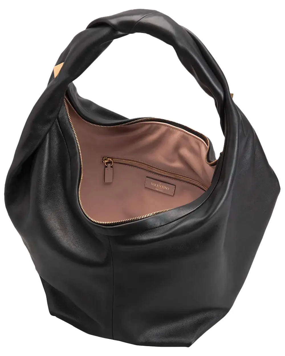 Large Hobo Shoulder Bag in Black