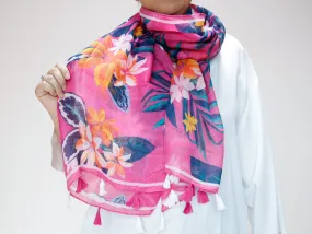 <A20>  PRINTED  Scarf PINK