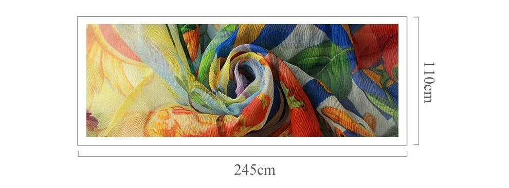 Luxury Silk Long Scarf