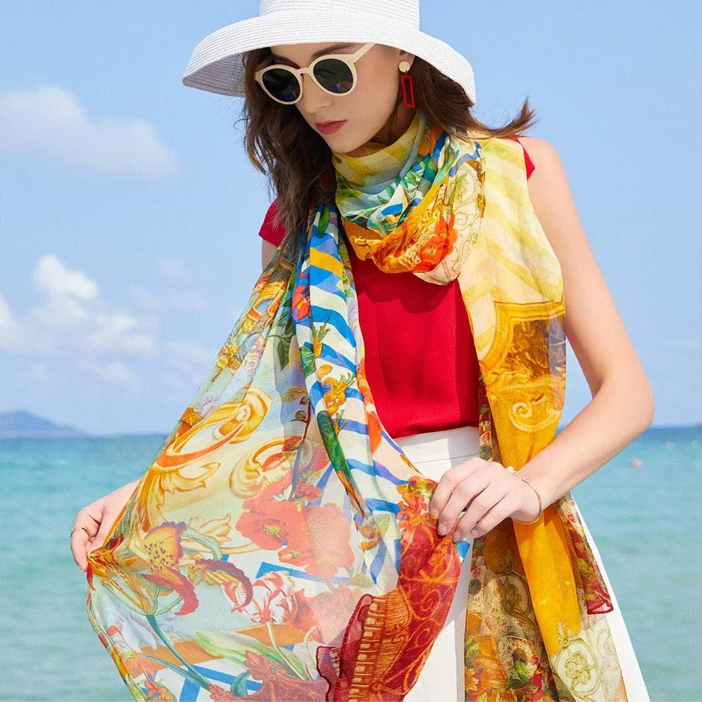 Luxury Silk Long Scarf