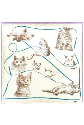 MANIPURI - Cat Ribbon 65 Scarf in Green