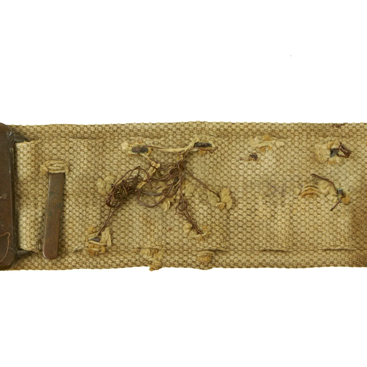 Original Australian WWI Souvenir P1907 Web Belt with 16 Attached Buttons, Badges & Insignia