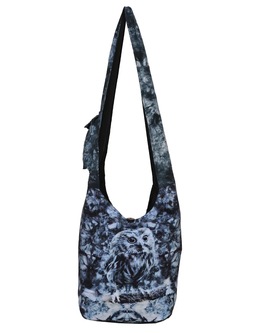 Owl Print Tie Dye Bag