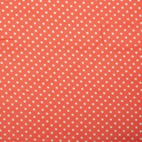 POLKA DOT Printed Polyester - Coral red