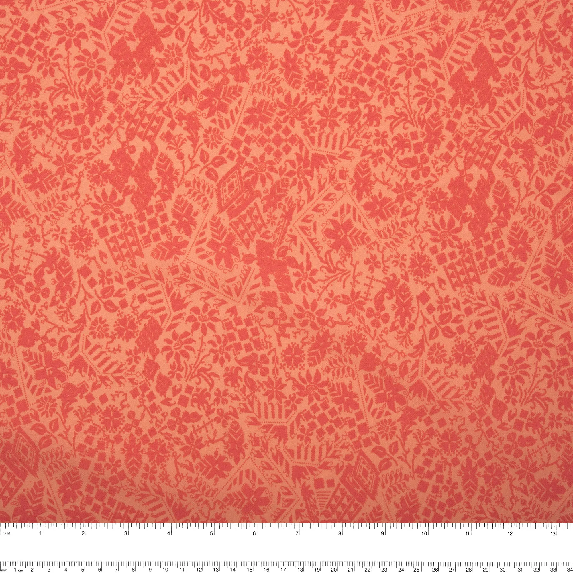 Printed Polyester - KOSHIBO - Sunflower - Peach