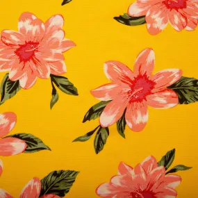 Printed Rayon Linen - BORA BORA - Lily - Yellow